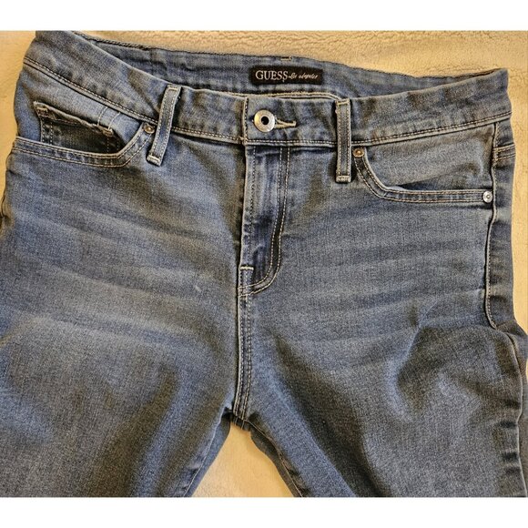 Guess Mid Rise Skinny Melanie Fit Jeans Blue Stretch Size 29 - Picture 6 of 13